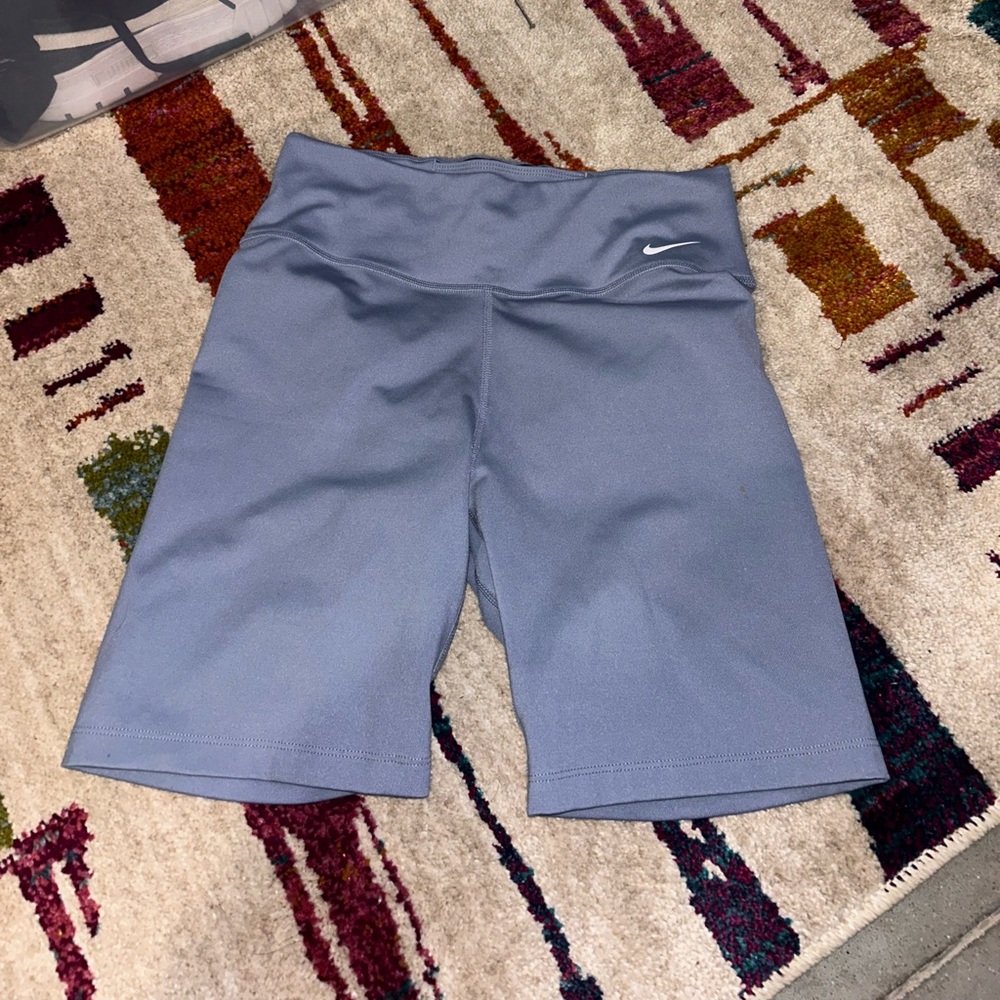 light blue nike biker shorts